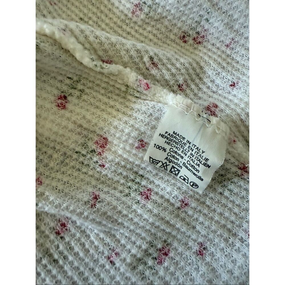 Brandy Melville Rae Floral Thermal Wrap Short Sleeve Top - Picture 5 of 5